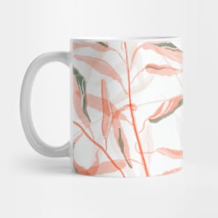 Autumn leaves on the branches, red colors of autumn in watercolor Mug